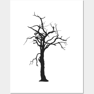 Lone Black Tree Posters and Art